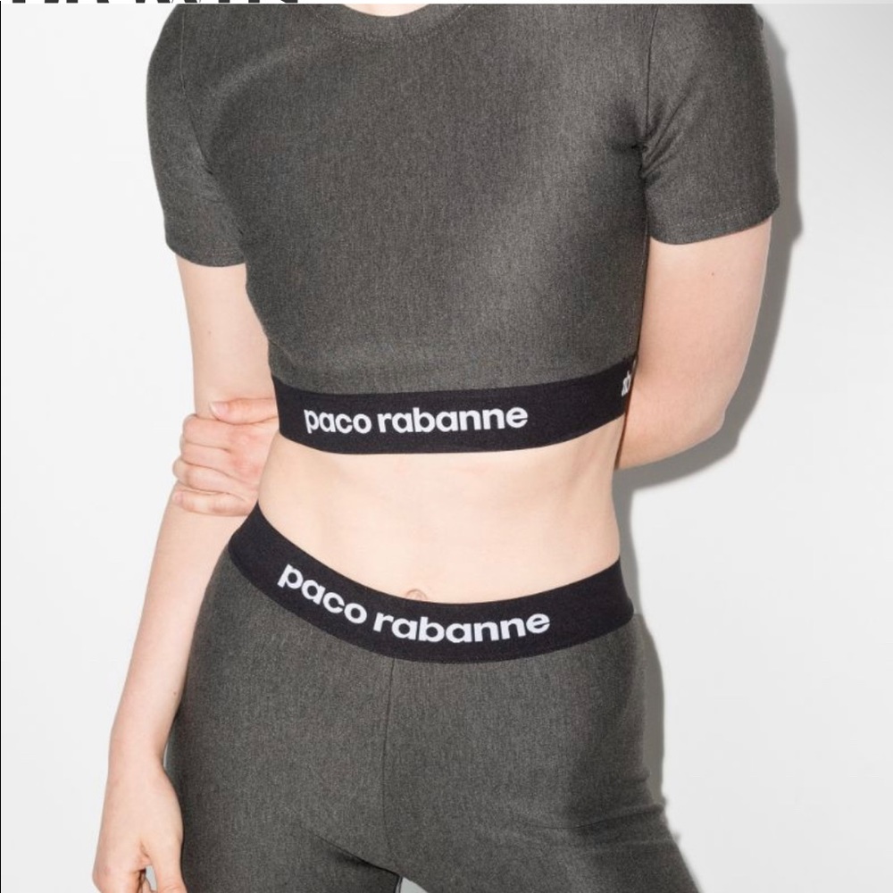 paco rabanne Logo Band Crop Top XS